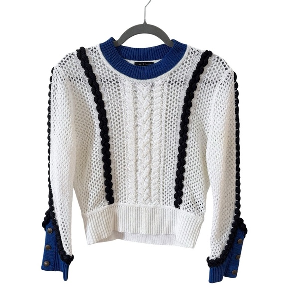 rag & bone Celina Cotton Crew in White Size XXS - Picture 6 of 14